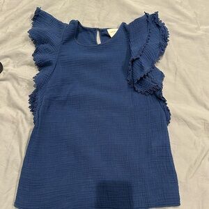 Sezane Ester Blouse Bleu Océan - Size 36